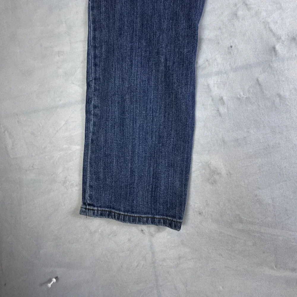 Liz Claiborne Womens Boyfriend Skinny Jeans Blue Whiskered Denim 5-Pocket 12
